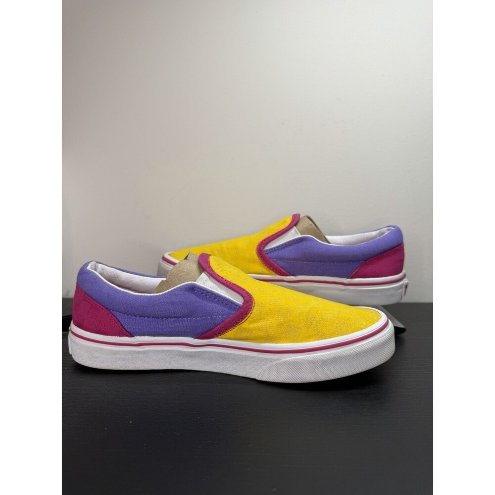 Vans Classic Slip On Checkerboard Multicolor Pop Youth Sz 4 - Picture 2 of 15